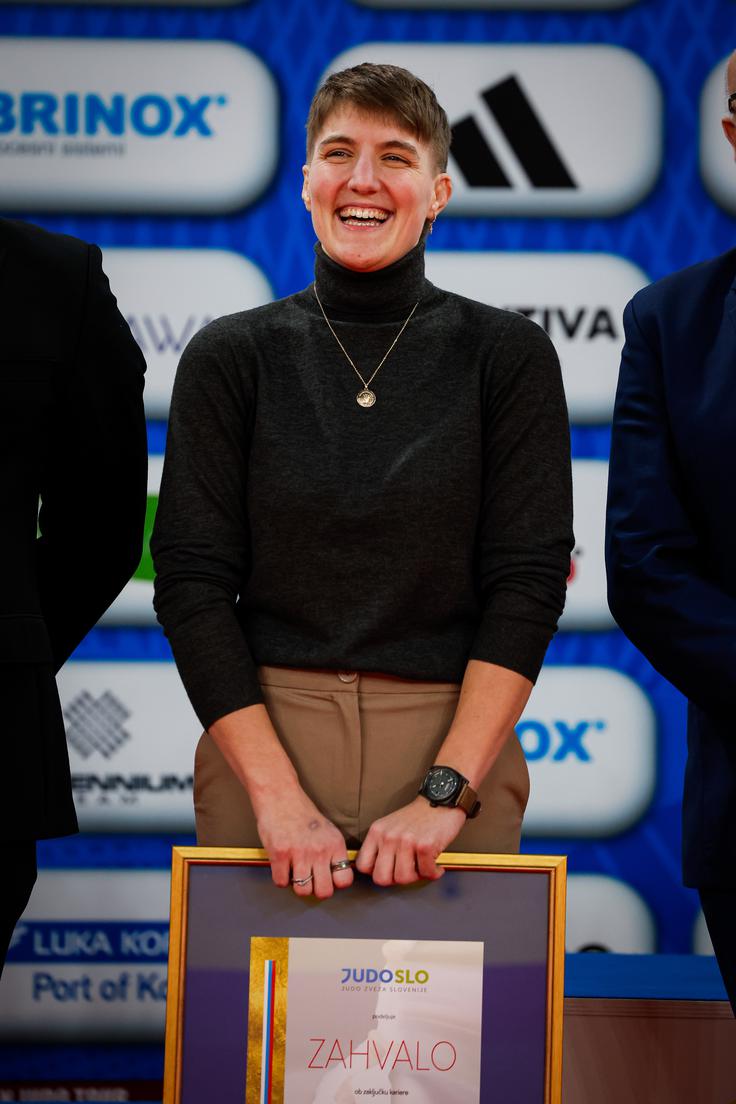 Na poslovilnem dogodku v sklopu tekme svetovnega pokala v judu v Ljubljani. | Foto: Luka Kotnik
