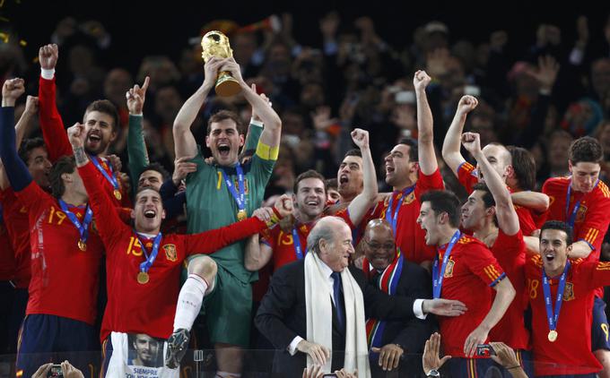 Zlati rod španskega nogometa je vrhunec dočakal leta 2010, ko je osvojil naslov svetovnega prvaka. | Foto: Reuters