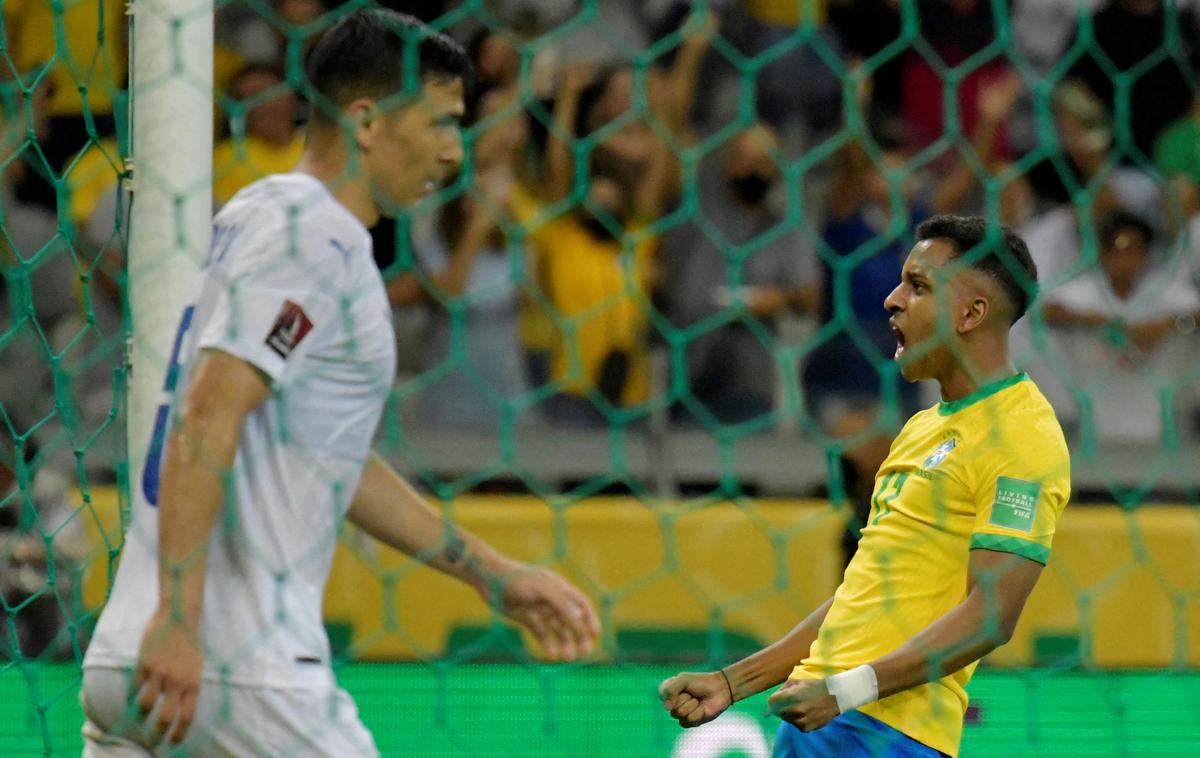 Rodrygo | Rodrygo je na četrtem nastopu za Brazilijo dočakal strelski prvenec. | Foto Reuters