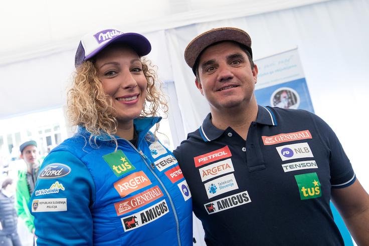 Ilka Štuhec in Grega Koštomaj Grega Koštomaj je Ilki Štuhec pomagal do dveh naslovov svetovne prvakinje. | Foto: Sportida