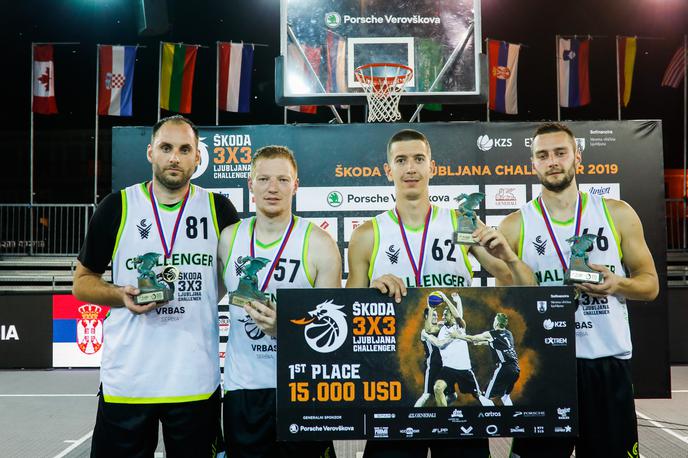 3x3 | Srbska ekipa Vrbas je slavila na mednarodnem turnirju v ulični košarki Ljubljana Challenger. | Foto Anže Malovrh/STA