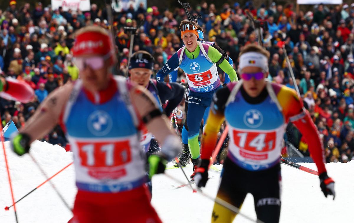 Miha Dovžan, Lenzerheide | Miha Dovžan je streljal solidno, čas pa je izgubljal na progi. | Foto Reuters