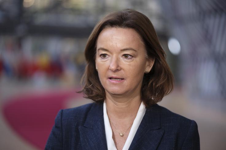 Ministrica Fajon je poudarila, da Slovenija ostaja zavezana multilateralizmu, premirju v Gazi in rešitvi dveh držav, ki bi zagotovila varno sobivanje Izraelcev in Palestincev. | Foto: STA