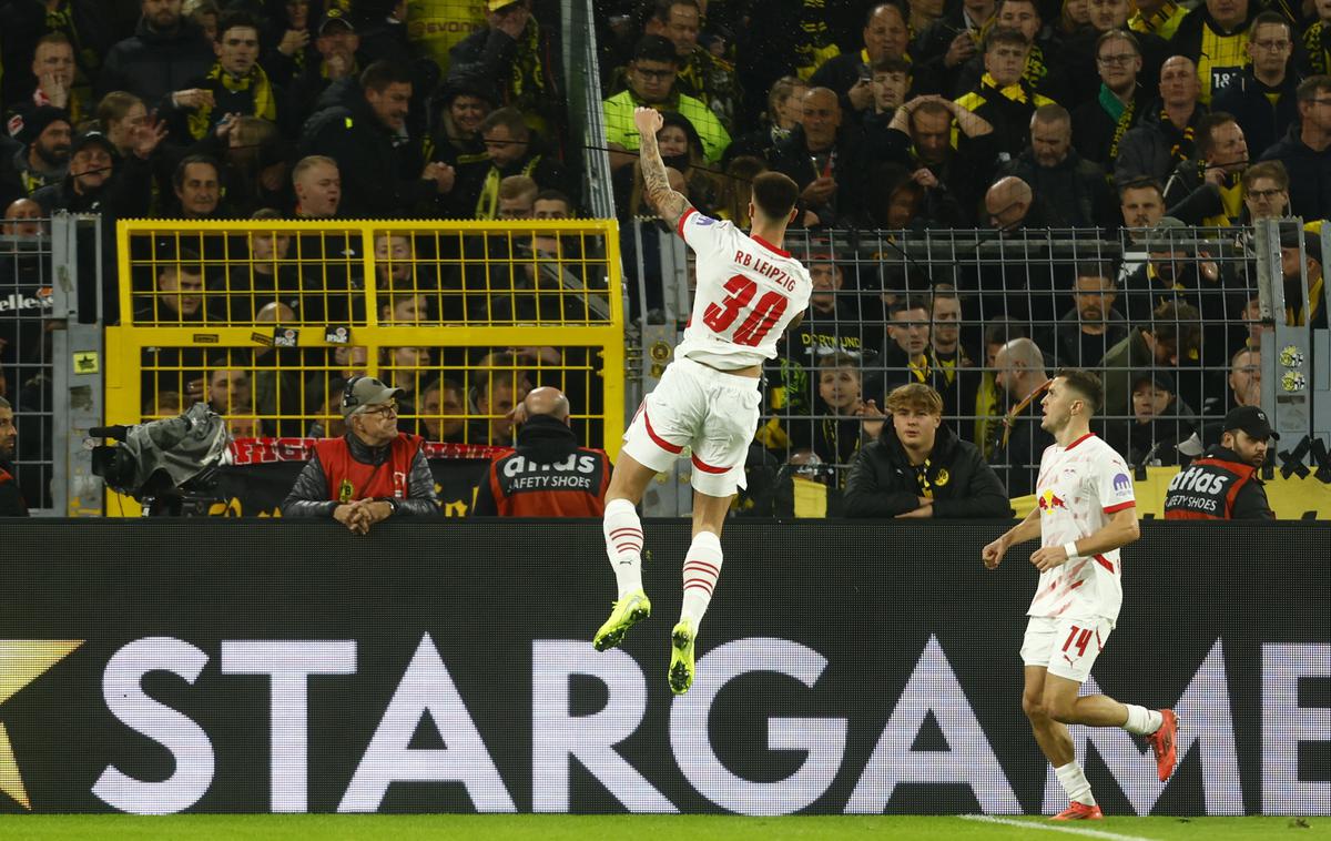 Leipzig Benjamin Šeško | Benjamin Šeško je sredi prvega polčasa zadel za vodstvo Leipziga z 1:0. | Foto Reuters