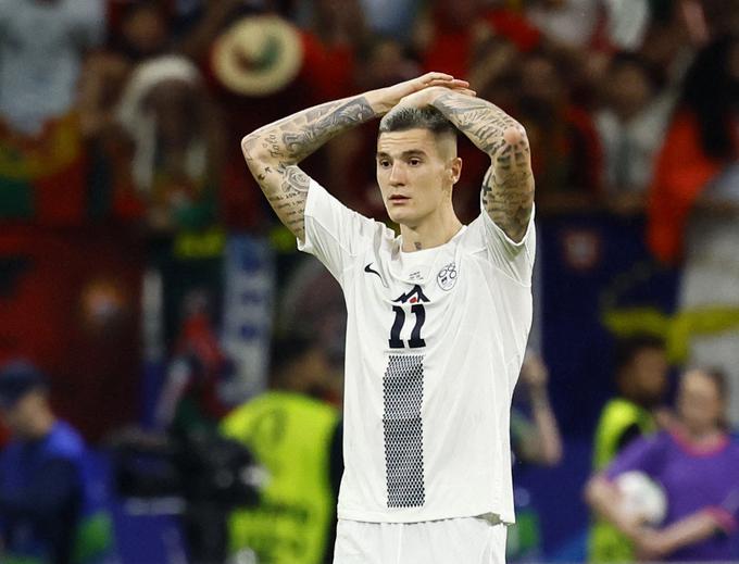 Benjamin Šeško je imel v 116. minuti na pladnju senzacionalno zmago Slovenije. | Foto: Reuters