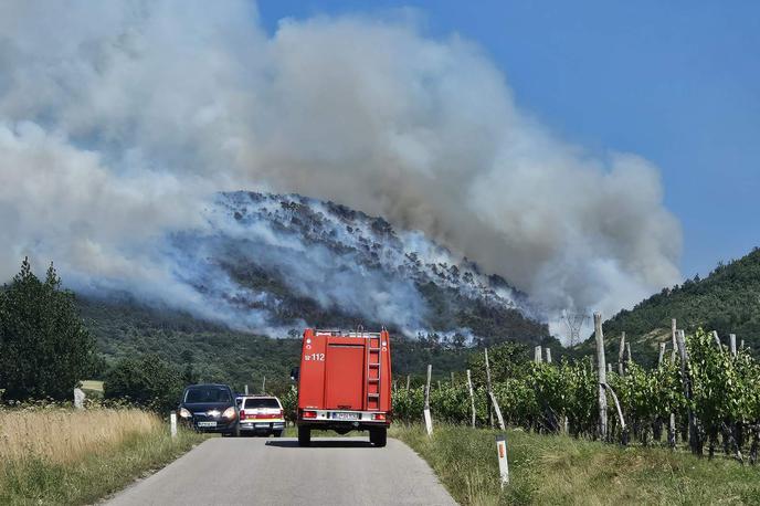 Požar Kras | Požar je izbruhnil v smeri Škrbine proti Trstelju na Krasu v Občini Komen. | Foto Gasilska zveza Slovenije