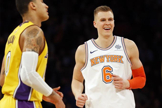 Kristaps Porzingis bo prvič gostoval v dvorani Madison Square Gaden v New Yorku, kjer je v dresu New York Knicks preživel tri sezone. | Foto: Reuters