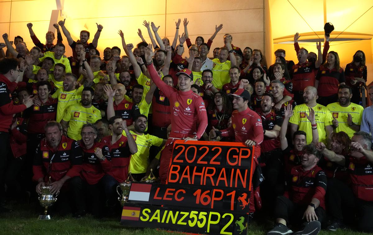 Bahrajn Charles Leclerc | Ferrari je slavil prvo dvojno zmago po SIngapurju 2019. | Foto Guliver Image