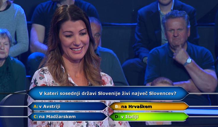 Dominika Švarc Pipan je napačno odgovorila na sedmo vprašanje. Pravilni odgovor je odgovor D. | Foto: 