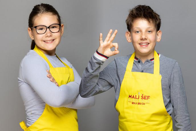 Mini chef Sia Jugovic Perjet, Vid Vovk | Za naziv Mali šef Slovenije se bosta v kuharskem šovu pomerila tudi Sia Jugovic Perjet in Vid Vovk. | Foto Pop TV