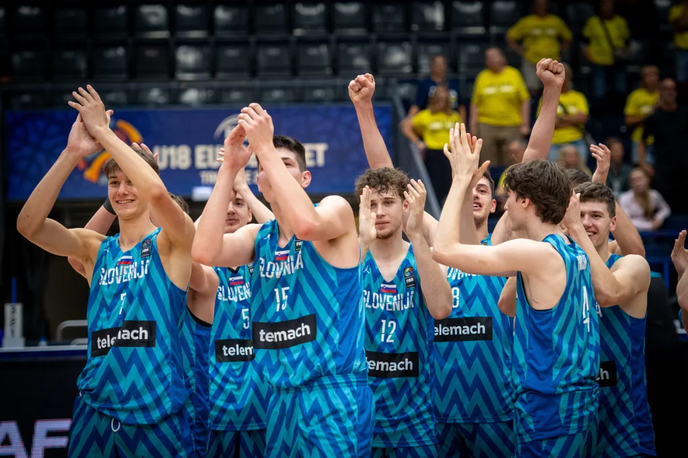 Slovenska košarkarska reprezentanca U18, EP 2024 | Mladi slovenski košarkarji na EP na Finskem še ne poznajo poraza. | Foto Fiba Europe