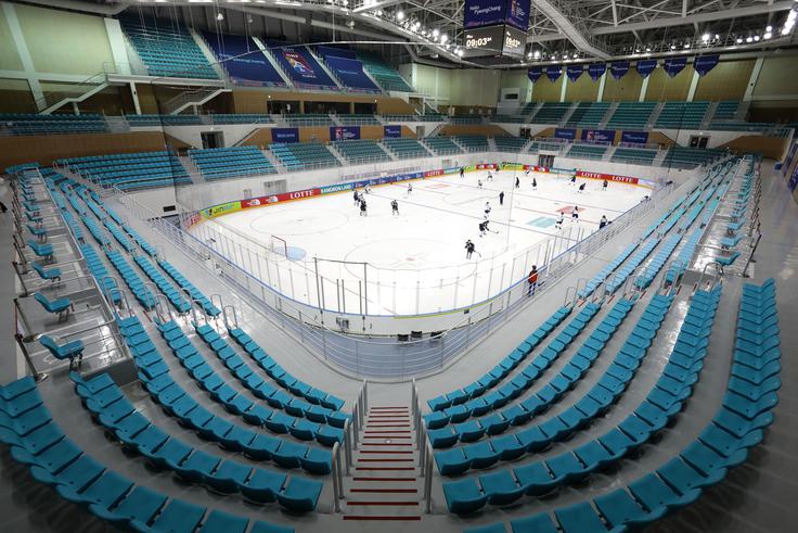 Kwandong - druga, manjša hokejska dvorana. | Foto: Getty Images