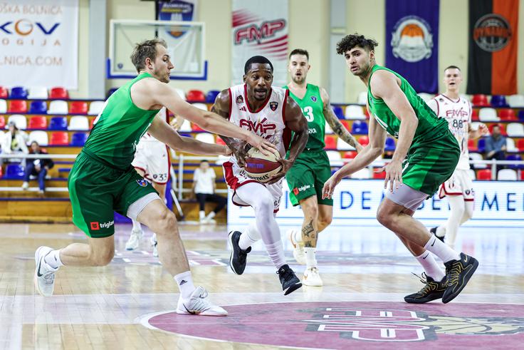 Krka je izgubila v Beogradu. | Foto: FMP Soccerbet/Nikola Cimburovic/ABA liga