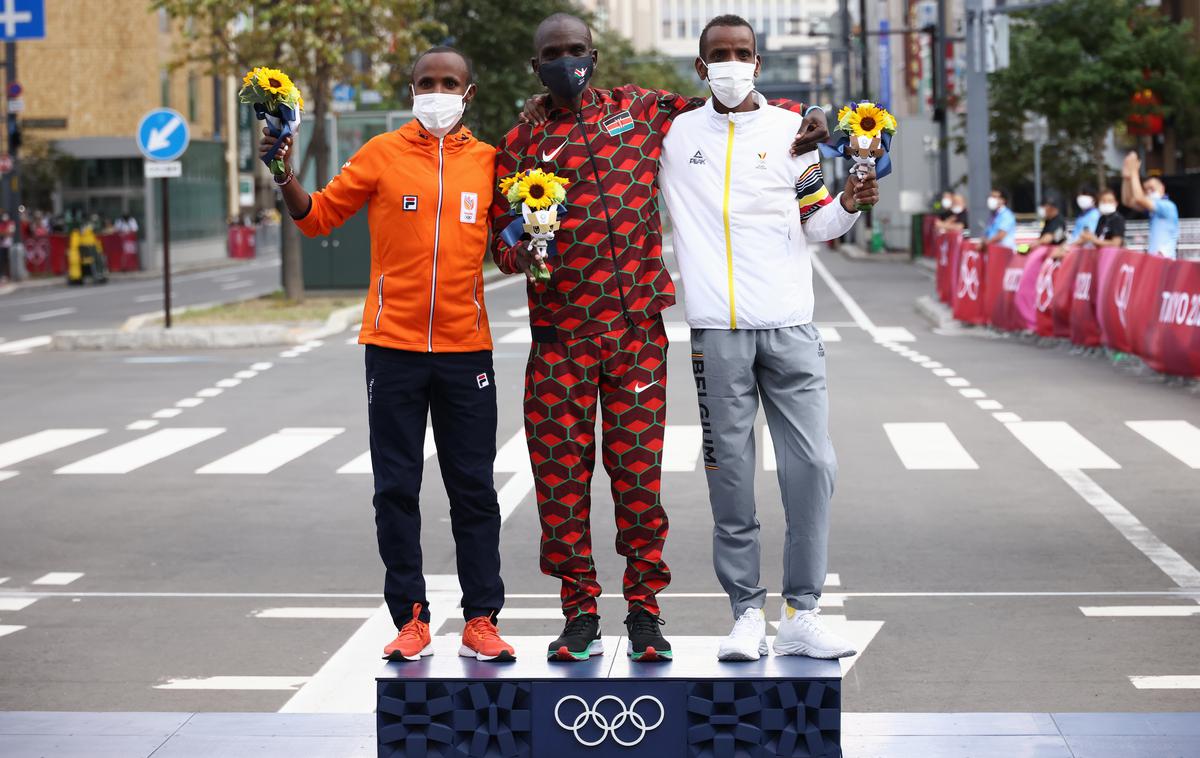 Eliud Kipchoge | Eliud Kipchoge je ubranil naslov olimpijskega prvaka v maratonu. | Foto Reuters