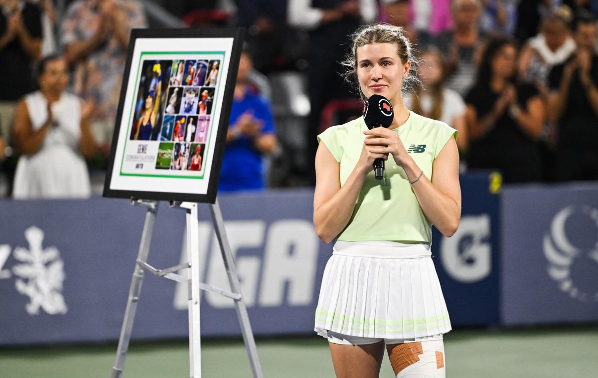 Eugenie Bouchard | Zadnji govor Eugenie Bouchard na teniškem igrišču je bil čustven. | Foto Reuters