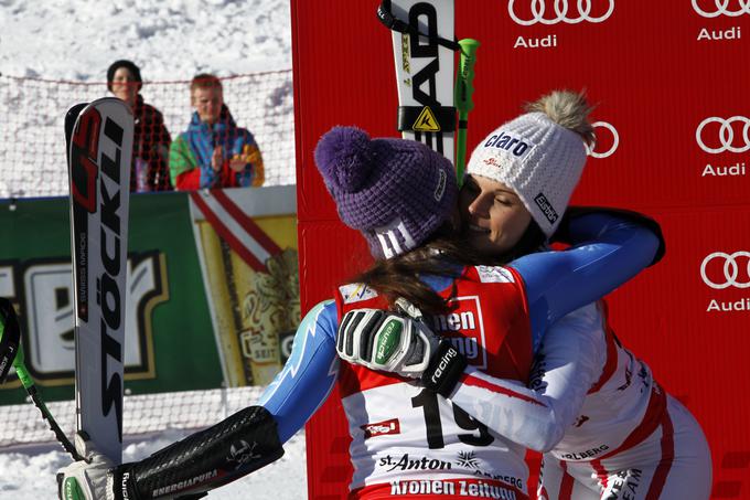 Edina superveleslalomska zmaga Tine Maze (13. 1. 2013): v St. Antonu je ugnala Anno, ki se je že videla na vrhu. | Foto: Getty Images