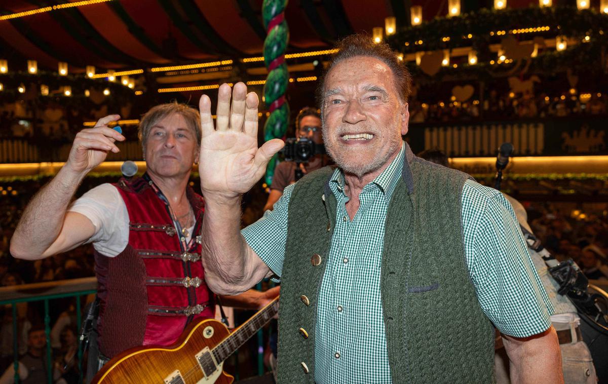 Arnold Schwarzenegger, Oktoberfest 2024 | Arnold Schwarzenegger festival v Münchnu obišče vsako leto. Ob odhodu pa izgovori besede iz kultnega filma Terminator: "Vrnil se bom." | Foto Profimedia