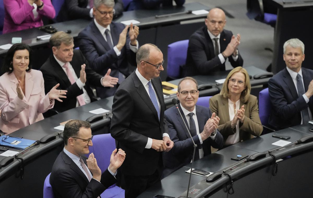 Friedrich Merz | Nemški Bundestag vodje krščanskih demokratov (CDU) Friedricha Merza kljub pričakovanjem danes v prvo ni potrdil za novega kanclerja. Uspelo mu je šele v drugem poskusu. | Foto Guliverimage