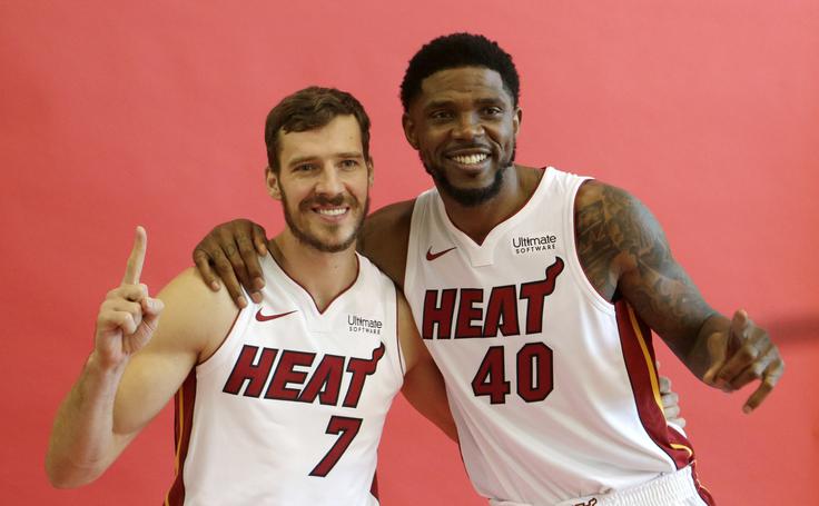 Goran Dragić in Udonis Haslem | Foto: Guliverimage