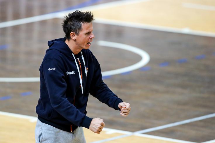 Matija Pleško ni velikokrat zadovoljen, danes mu je šlo prvič v tej sezoni malce na smeh. | Foto: Matic Klanšek Velej/Sportida