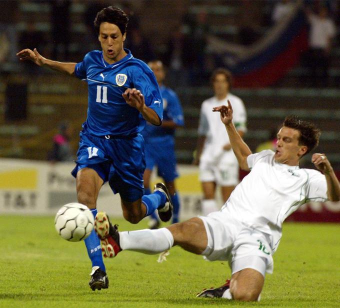 Mile Ačimović na tekmi proti Izraelu v Ljubljani leta 2003 | Foto: Reuters
