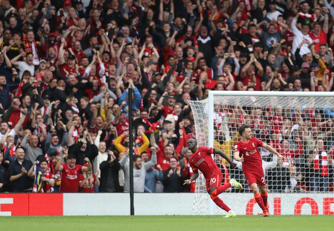 Sadio Mane je poskrbel za končni rezultat v prepolnem Anfieldu. | Foto: Reuters
