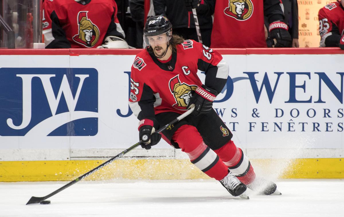 Erik Karlsson | Erik Karlsson se po devetih sezonah pri Ottawa Senators, kjer je bil zadnja štiri leta kapetan, seli v Kalifornijo k San Jose Sharks. | Foto Reuters
