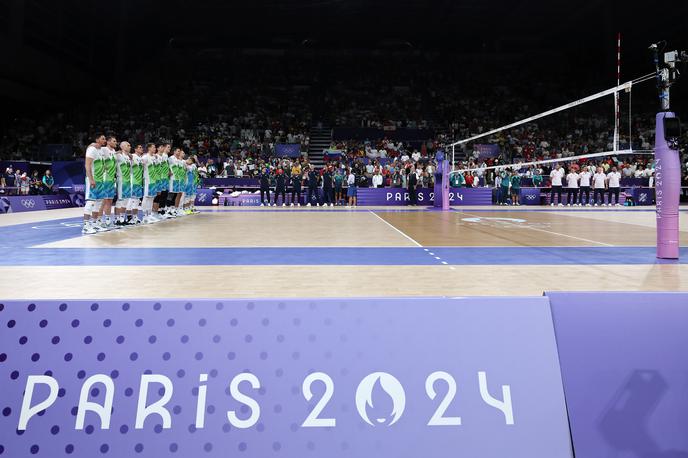 slovenski odbojkarji Pariz 2024 | Slovenski odbojkarji so ostali praznih rok v četrtfinalu olimpijskega turnirja. | Foto www.alesfevzer.com