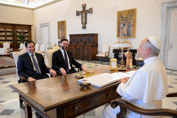 JD Vance, papež Leon XIV., Marco Rubio | Foto: Reuters