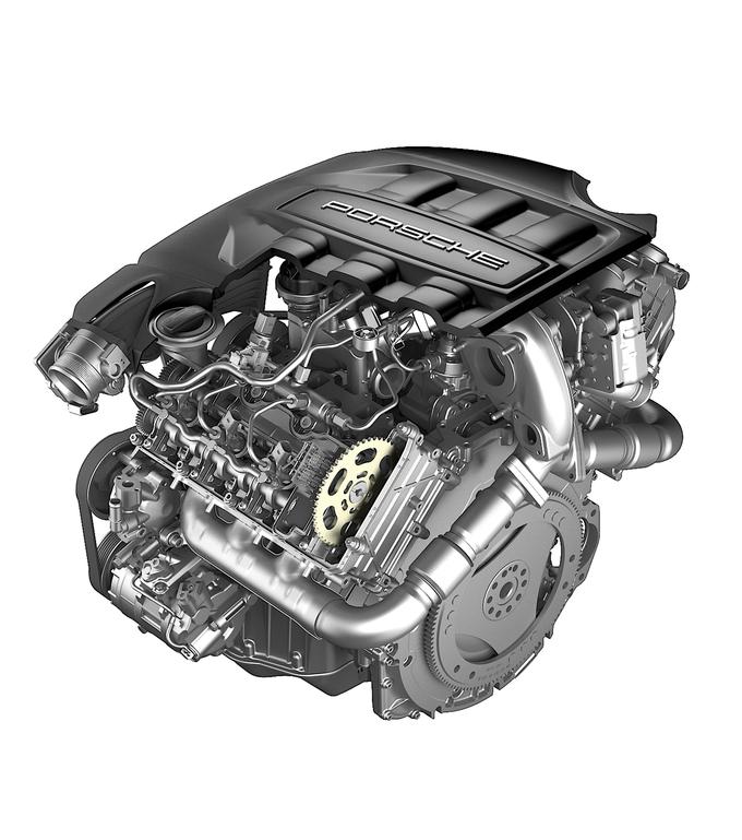 Audijev 3.0-litrski V6 turbodizelski motor, ki ga med drugim vgrajujejo v nos porsche cayenna, velikega SUV. | Foto: Porsche