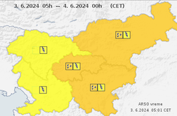 Arso razglasil oranžni alarm