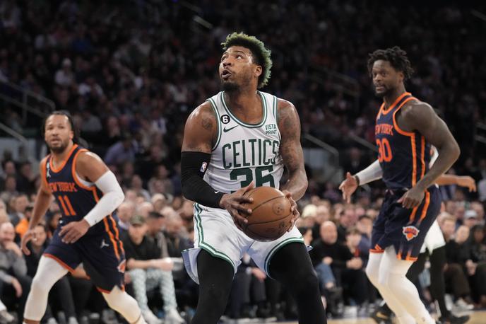 Boston Celtics Marcus Smart | Košarkarji Bostona so po porazu proti New York Knicks zdrsnili z vrha lige NBA. | Foto Guliverimage