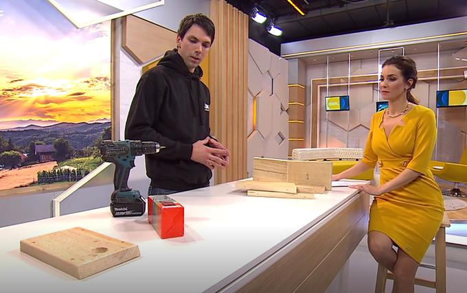 Kako ptičjo hišico enostavno izdelamo doma, je v Studiu oddaje Dan. na Planet TV praktično pokazal Tomaž Žmuc, vodja vzdrževanja v ljubljanskem živalskem vrtu. | Foto: Planet TV