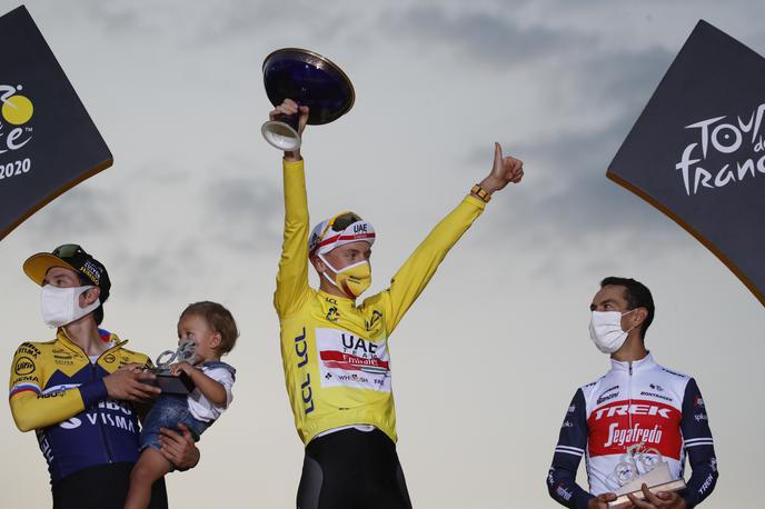 Tadej Pogačar | Tadej Pogačar še vedno ni dojel, kaj mu je uspelo na najprestižnejši kolesarski dirki leta. | Foto Reuters