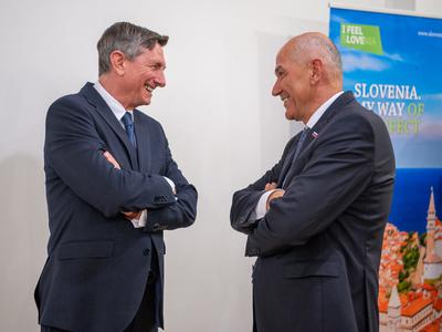 Janez Janša in Borut Pahor skupaj v New Yorku