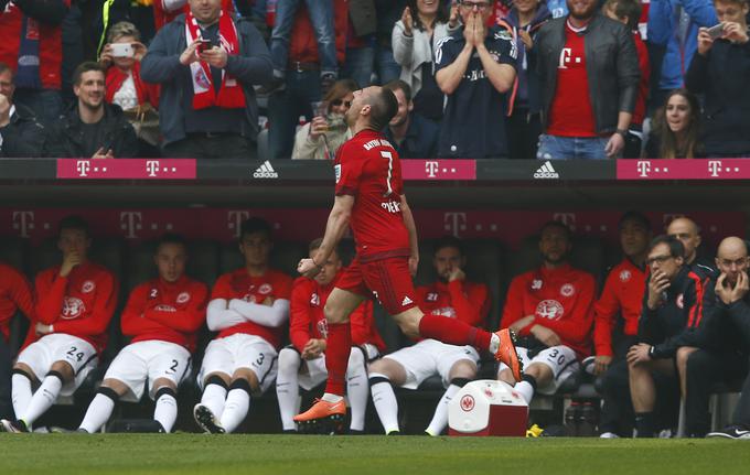 Franck Ribery je konec prejšnjega tedna dosegel enega najlepših zadetkov v karieri. | Foto: 