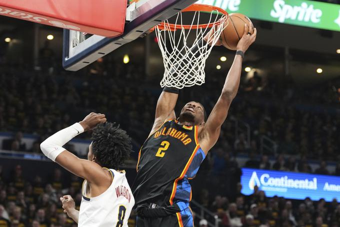 Najboljši strelec Oklahome je bil Kanadčan Shai Gilgeous-Alexander s 34 točkami. | Foto: Guliverimage