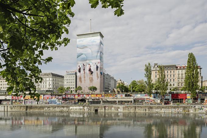 Tako bo Ringturm videti s preobleko Vanje Bućan. | Foto: Wiener Städtische Versicherungsverein/Hertha Hurnaus
