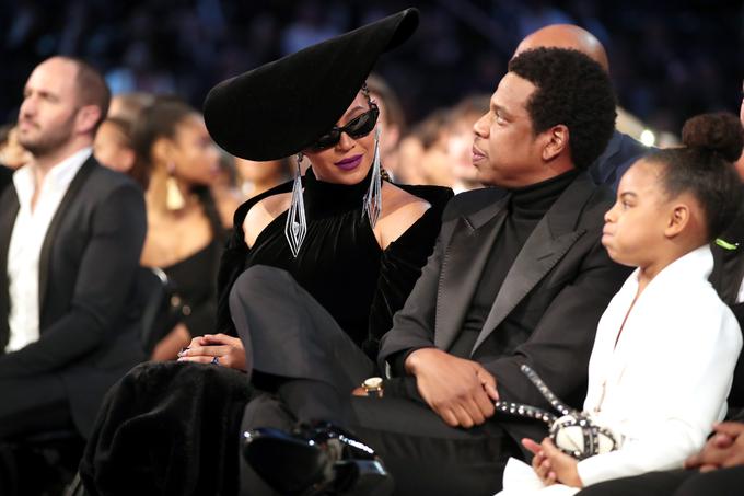 Poraženec večera Jay Z z ženo Beyonce in hčerko Blue Ivy | Foto: Getty Images