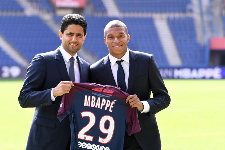 Nasser Al Khelaifi noče izpustiti Mbappeja iz Pariza kot prostega igralca. | Foto: Guliverimage/Vladimir Fedorenko