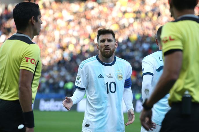 Lionel Messi | Lionel Messi je na zadnji tekmi, ko je branil barve Argentine, prejel rdeči karton. | Foto Getty Images