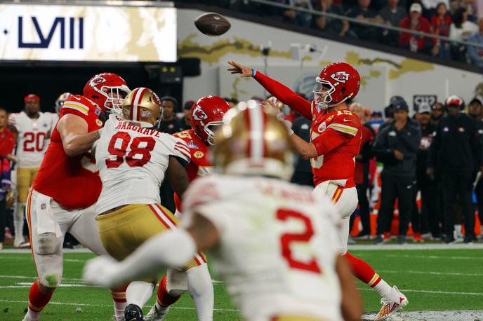 Super Bowl Kansas City Chiefs San Francisco 49ers Patrick Mahomes | Liga ameriškega nogometa NFL nadaljuje svoje širjenje na evropski trg. | Foto Reuters