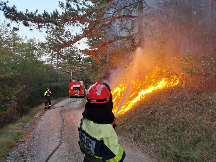 Požar na Krasu Požar na Krasu se je razširil na približno 390 hektarjev. | Foto: Civilna zaščita Severne Primorske