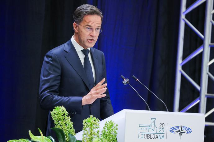 Mark Rutte | Znova je pohvalil odziv Natovih sil na vdor ruskih dronov v poljski zračni prostor in ruskih letal v zračni prostor Estonije. | Foto Reuters