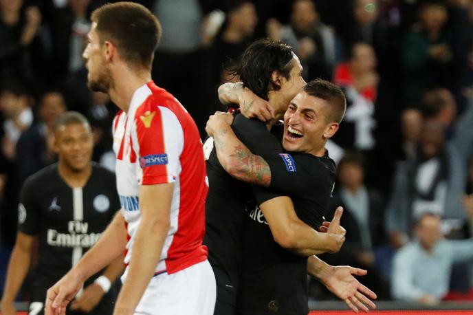 PSG Crvena zvezda | Parižani so Beograjčane premagali s 6:1. Vse skupaj je še bolj sumljivo, saj so z Napolijem v prvem krogu remizirali z 0:0. | Foto Reuters