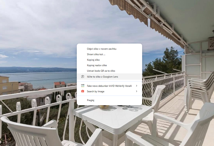Iskanje neposredno s fotografijo z orodjem Google Lens v brskalniku Google Chrome | Foto: Posnetek  zaslona