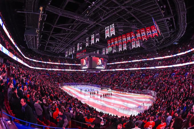 Bell Center - trenutno dvorana z največ sedeži, ko je predelana za hokejsko tekmo, a ne tudi najvišjim številom gledalcev. | Foto: Getty Images