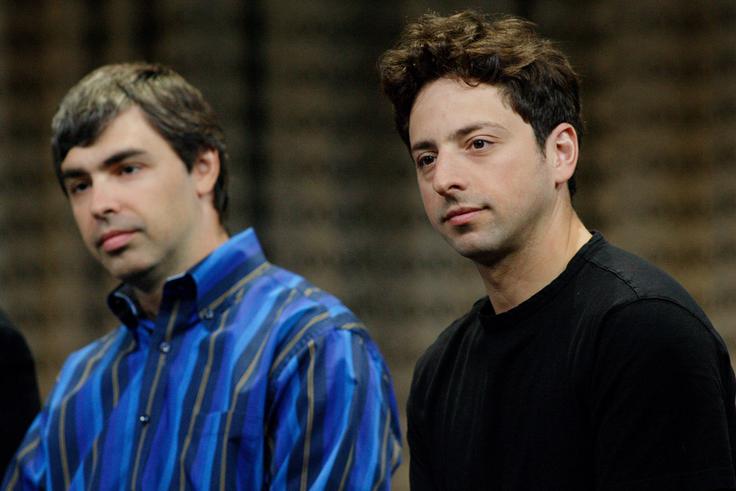 Larry Page (levo) in Sergey Brin (desno), ustanovitelja Googla in organizatorja skrivnostnega druženja Google Camp | Foto: Reuters
