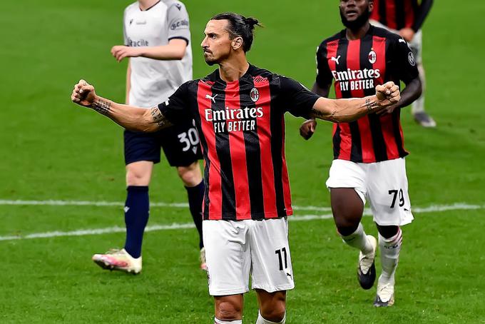 Zimzeleni Zlatan Ibrahimović je bil glavni akter zmage Milana. | Foto: Getty Images