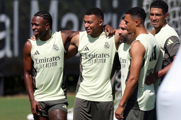 Real Madrid Kylian Mbappe | Kylian Mbappe je z ekipo nazadnje treniral v nedeljo, ko je bilo z njim še vse v redu. | Foto Reuters